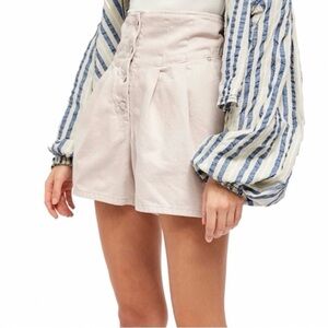 Free people Paris High Waisted Pleated Shorts